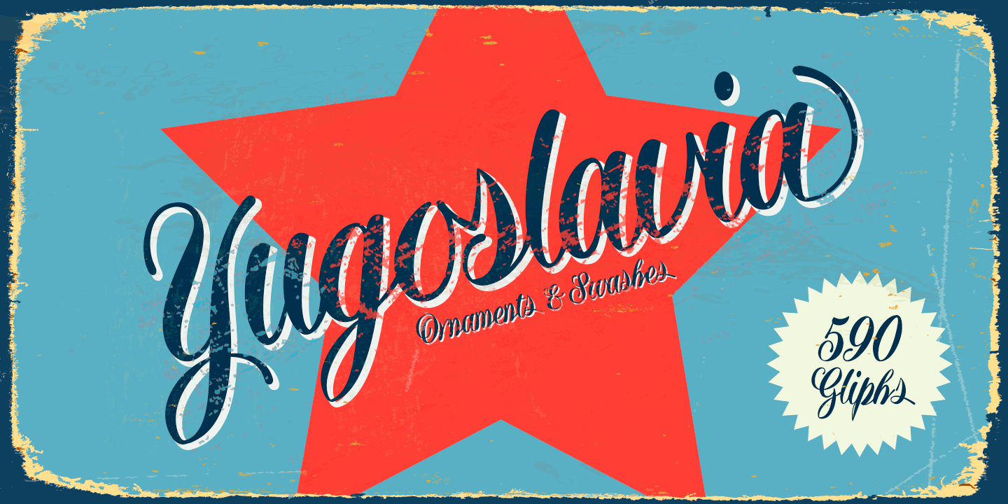 Пример шрифта Yugoslavia #6